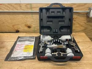 lot 156 image: HUSKY HVLP and Standard Gravity Feed Spray Gun Kit