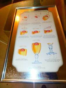 Stella Artois Belgian 9-Step Pouring Ritual Bar Liquor Mirror Sign