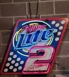 Miller Lite Rusty Wallace #2 Neon Sign