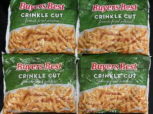 4 Bags Buyers Best Crinkle Cut French Fried Potatoes 8 lbs total