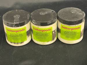 Set of 3 Bettergoods Pistachio and Almond Gelato - 16 oz Each