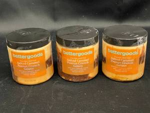 Set of 3 Salted Caramel Peanut Crunch Gelato - Gelato Shop Quality