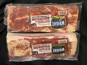 Wright Brand Kentucky Bourbon Thick Cut Bacon - 3 lbs