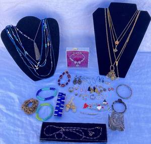 Costume Jewelry Collection - necklaces, bracelets, earrings, brooches, rings