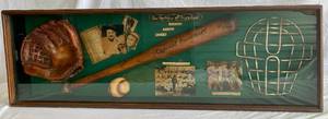 Vintage The History of Baseball Shadow Box Display Case