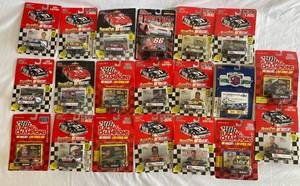#3 Collection of 20 Racing Champions Inc. Stock Car Nascar with Collectors Card and Display Stands