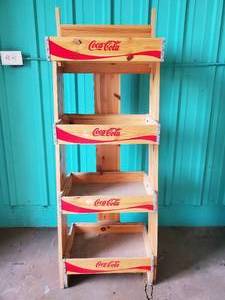 lot 22 image: 54 Tall Wood Coca Cola Display