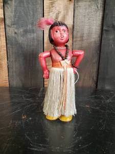 lot 52 image: Fantastic Vintage Celluloid Wind Up Hula Flapper Girl