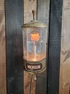 lot 55 image: Vintage Michelob Wall Sconce Light