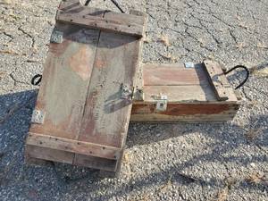 lot 62 image: 2 Wood Military Crates Vintage