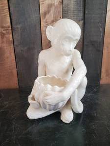 lot 67 image: Beautiful Monkey Planter or Candy Dish 13 Tall