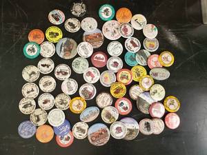 lot 72 image: Fantastic Pin Back Lot of Mostly Vintage Steam Threshing Shows
