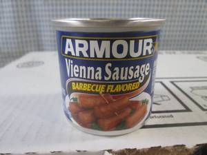 lot 222 image: (C-3) 24 Cans of Armour Vienna Saus...