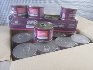 lot 239 image: (CS) 24 Cans of Chicken and Salmon ...