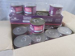 lot 240 image: (CS) 24 Cans of Chicken and Salmon ...