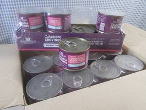 lot 242 image: (CS) 24 Cans of Chicken and Salmon ...