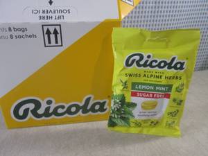 lot 324 image: (C-3) 8 Bags of Ricola Lemon Mint S...