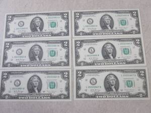 lot 365 image: (CNTR) 6 Uncirculated Sequential US...