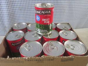 lot 411 image: (C-2) 12 Cans of Sweet Peas 14.8oz ...