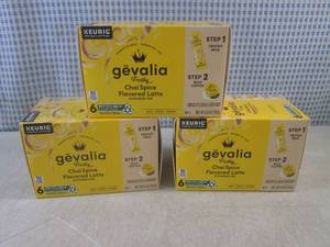 lot 419 image: (B-1) 3 Boxes of Keurig Gevalia Fro...