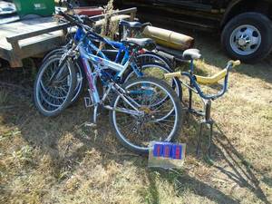 Assortment of bicycles for parts or repair. As shown.