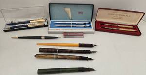 lot 58 image: Vintage Writing Tools Pen Sets & Fountain Pens