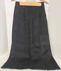 lot 44 image: Vintage Linda Allard ELLEN TRACY Black Suede Skirt