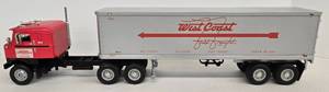 lot 14 image: First Gear 1953 West Coast Die-cast Tractor wTrailer Model 