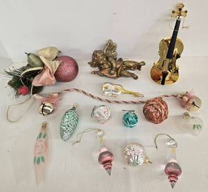 lot 120 image: Pink Christmas Ornaments