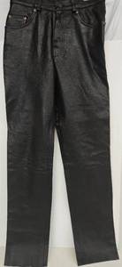 lot 84 image: Vintage Mens 7 Black Leather Pants 