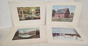 lot 103 image: Collection of 4 Dwight D. Eisenhowers Fine Art Prints