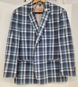 lot 141 image: CHAPS Mens Blazer Blue Plaid Sport Coat