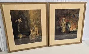 lot 151 image: Vintage Set of PAUL BERNARD KING Framed American Still Life Prints