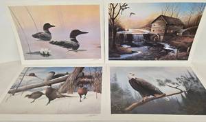 lot 173 image: Vintage LEO STANS Minnesota Artist Wildlife Prints - Qty 4 