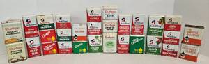 lot 177 image: Lot of 29 Vintage Empty Metal Spice Tins