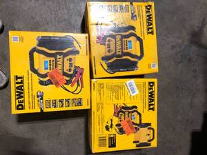 lot 2 image: Lot of DEWALT Portable Power 2000 Peak Amp Jump Starter wDigital Compressor  Customer Returns See Pictures