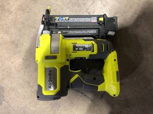lot 7 image: RYOBI ONE 18V 18-Gauge Cordless AirStrike Brad Nailer (Tool Only)  Customer Returns See Pictures