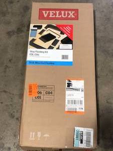 lot 33 image: VELUX C01, C04, C06 Low-Profile Flashing with Adhesive Underlayment for Deck Mount Skylight  Customer Returns See Pictures