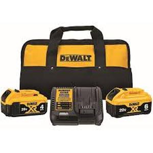 lot 45 image: DEWALT 20V MAX Lithium-Ion 6.0Ah and 4.0Ah Battery and Charger Starter Kit