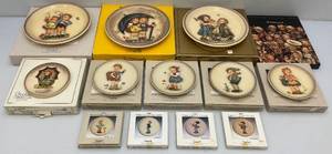 lot 4 image: Misc. Vintage M.J. Hummel Collectors Plates (Some Miniature)