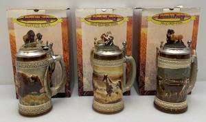 lot 22 image: Misc. GERZ Animals Of The Prairie Series Steins (NIB)