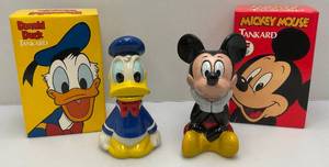 lot 27 image: Collectible MICKEY MOUSE & DONALD DUCK Tankards (NIB)