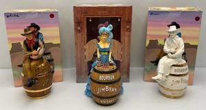 lot 30 image: JIM BEAM Collectible Cowboys & Cowgirl Decanters (Empty)