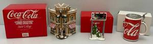 lot 48 image: Misc. Coca Cola Collectibles Including Snow Village & More