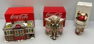 lot 53 image: Misc. Coca Cola Collectibles Including Snow Village & More