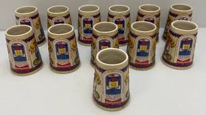 lot 70 image: Case Of 12 Budweiser San Juan Puerto Rico Mugs