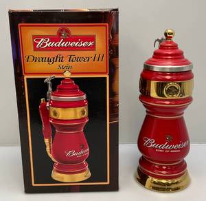 lot 73 image: Budweiser Draught Tower II Stein (NIB)