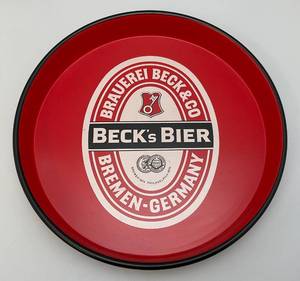 lot 109 image: 13 Becks Bier Beer Metal Serving Tray