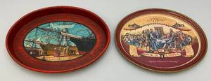 lot 111 image: Misc. Metal Serving Trays Narragansett Lager Beer 12 x 16 & Miller 11 34 x 14 12