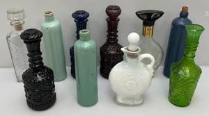 lot 154 image: Misc. Glass & Pottery Decanters (EMPTY)